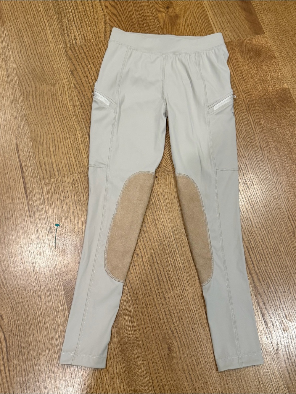 Willit Girl’s Medium Tights Horse Riding Pants Ivory and Tan